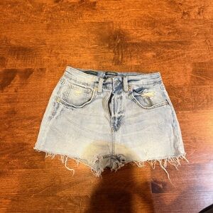 Wild Fable Light Blue Frayed Jean Shorts